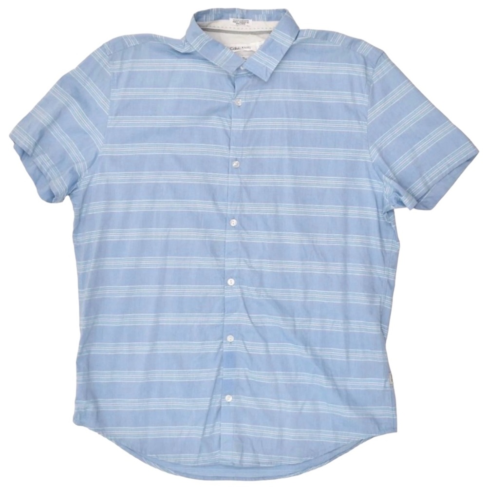 Men’s Calvin Klein slim fit 100% cotton XXL short-sleeve, button-down shirt